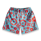 BRAVEST STUDIOS Turquoise Flower Shorts at Gravity NYC